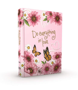NIV, Artisan Collection Bible for Girls, Cloth over Board, Pink Daisies, Designed Edges under Gilding, Red Letter, Comfort Print